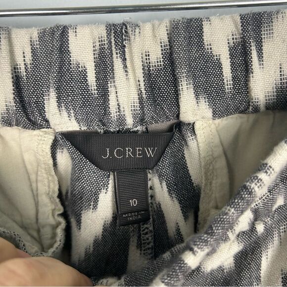 J. Crew Seaside Jogger Pant Ikat Print Pull-On Elastic Waist Pockets Cotton 10 - Picture 6 of 16